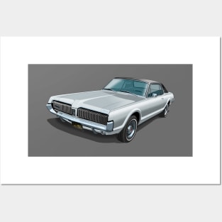 1967 Mercury Cougar in sheffield silver Posters and Art